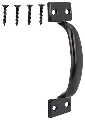 5-3/4 Inch Black Steel Door And Utility Pull - Model 20911pkb-ps