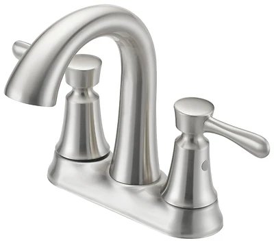 4 Inch Two Handle Lavatory Faucet With Lever In Brushed Nickel