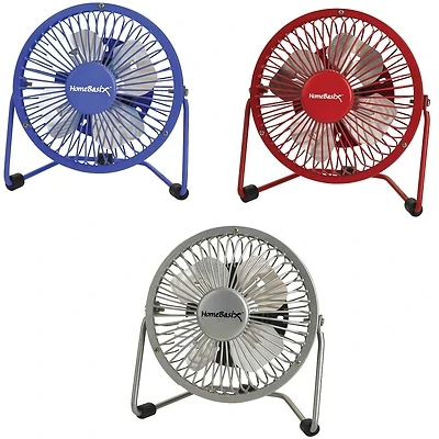 Fe-20 Personal Mini Fan, 4 Inch, 1 Speed, 360 Degree Rotating, Assorted Colors