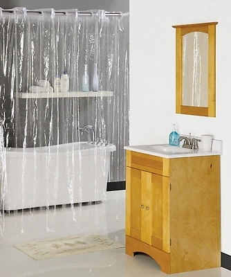 Hookless Shower Curtain, Clear, 70 X 72 Inches, Model Xg-02-cl