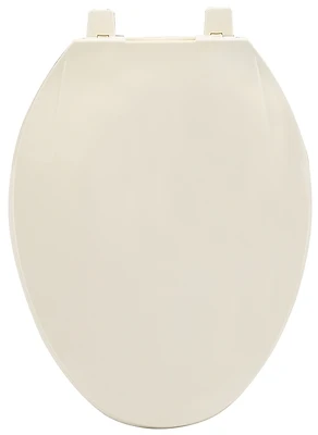 Cs02-b3l Elongated Toilet Seat, Plastic, Bone Color
