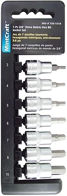 Ts1007m-p 7-piece 3/8" Drive Hex Socket Set, Impact Ready, Steel