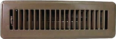 Fr01-2x10b Metal Floor Register, 2 X 10 Inches, Brown Finish