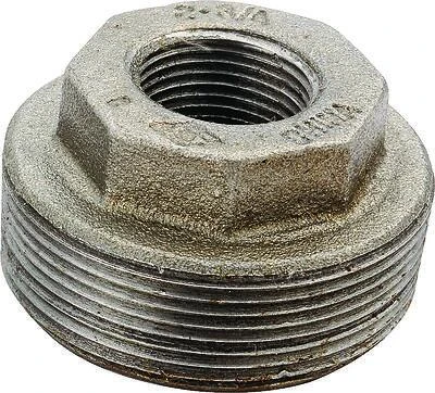 Prosource 35-1/2X3/8B Black Hex Pipe Bushing, 1/2 x 3/8 In MIP x FIP