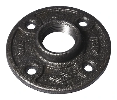 27-11/4b Malleable Iron Floor Flange, 1-1/4 Inch, Black Oxide Finish
