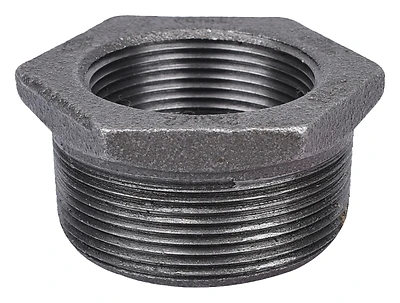 2 X 1-1/2 Inch Black Hex Bushing, Model 35-2x1-1/2b