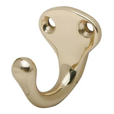 Ives 581a3 Polished Brass Low Profile Single Robe Hook, 1-11/16 In. Projection, 20 Pk