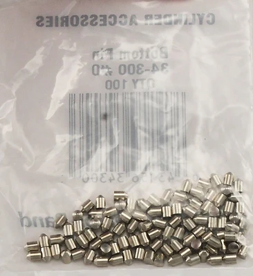 F-series Brass Lock Bottom Pins No. 0, 100 Pk, Model 34-300, Satin Nickel