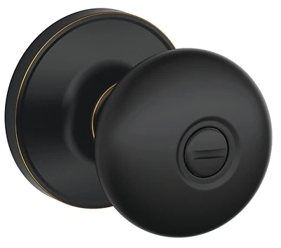 J40str716 Aged Bronze Stratus Privacy Knobset For Bed And Bath