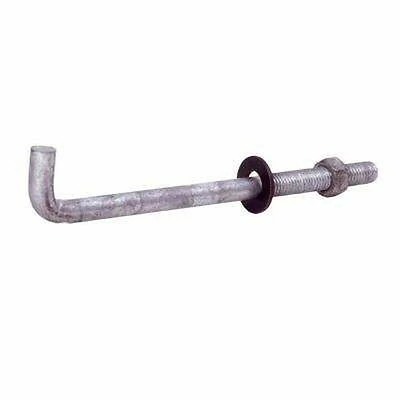 1/2 In. Dia. X 10 In. L Hot Dip Galvanized Anchor Bolts, Pack Of 50