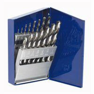 60137 15-piece High Speed Steel Drill Bit Set 1/16-1/2 Inch With Metal Index