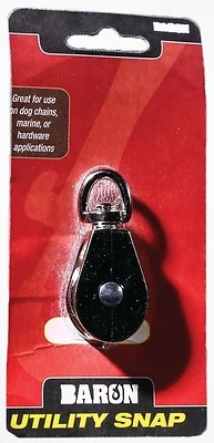 Baron C-0173ZD-1 Single Swivel Eye Rope Pulley, 1 In Sheave, 5/32 In Rope
