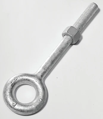 Baron 24-5/8X8 Galvanized Eye Bolt With Nut, 5200 Lb Capacity