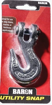 Clevis Grab Hook 3/8 Inch Electro-galvanized Steel 5400 Lb Working Load Limit