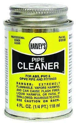 019100-24 All-purpose Clear Pipe Cleaner 4 Ounce For Abs, Cpvc, Pvc