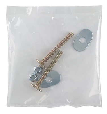 056295 Toilet Bolt Set, 1/4 In. X 2-1/4 In., Steel Plated, Pack Of 50