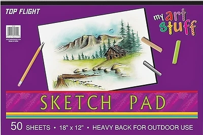 4807304 Sketch Pad, 50 Sheets, 18 In L X 12 In W, Acid-free, Pack Of 3