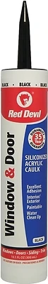 084660 Window & Door Siliconized Acrylic Caulk, Black, 10.1 Oz, Pack Of 12