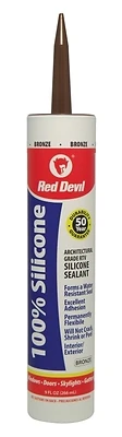 081640 100% Silicone Sealant, Bronze, 10.1 Oz, Pack Of 12