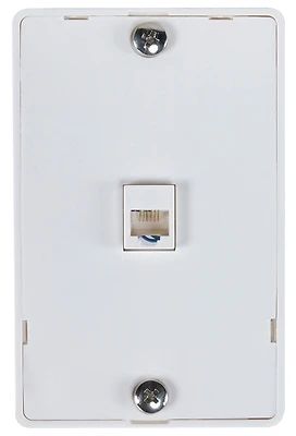 Zenith TW1001WPW Universal Wall Phone Jack, White