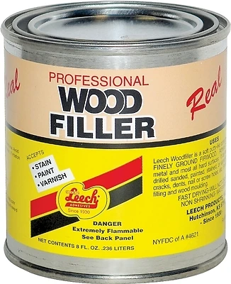 Leech Lwf-68 Superior Grade Real Wood Filler, 8 Ounce Can For Professionals