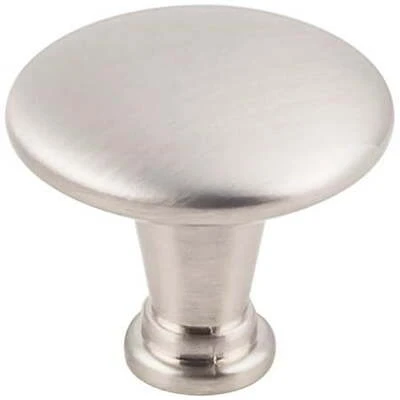 KasaWare K591SN-10 Cabinet Knob, 1-1/8 in Projection, 1-1/4 in Dia, Zinc, Satin Nickel, 10/PK