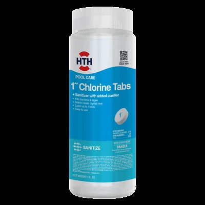 HTH 42049 Pool Care Chlorinating Tablets, 92% Chlorine, 1.5 lbs.