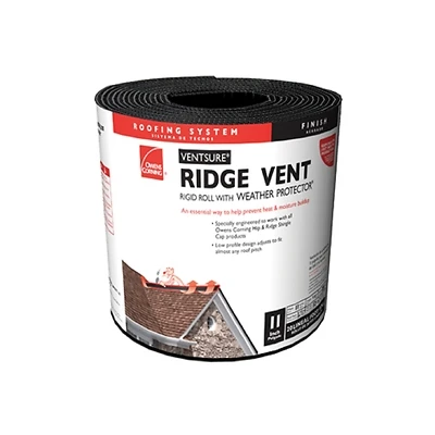 Ventsure 11.25 In. W X 240 L Black Plastic Continuous Unfiltered Ridge Vent