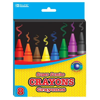 Bazic Products Super Jumbo Large Crayons 8 pk