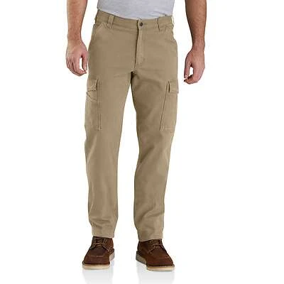 Rugged Flex Relaxed Fit Canvas Cargo Work Pant W42 Dark Khaki
