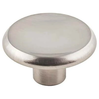 KasaWare K063SN-10 Cabinet Knob, 1-3/16 in Projection, 1-1/2 in, Zinc, Satin Nickel, 10/PK