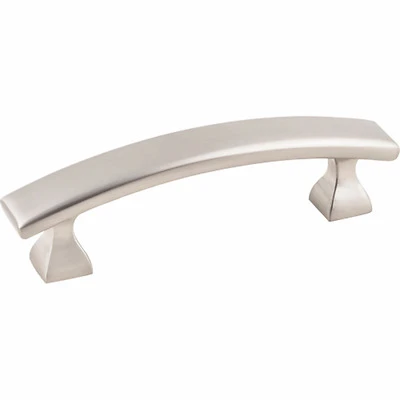 Hardware Resources K3133SN-2 Cabinet Pull, 4 in L Handle, 1-1/8 in H Handle, 1-1/8 in Projection, Zinc, Satin Nickel