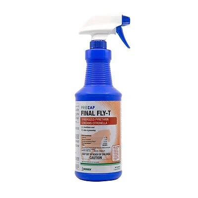 Final Fly-t Equine Fly Spray - 32 Oz Liquid, Strong Scent, Model 3408