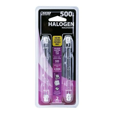 500w T3 Halogen Replacement Bulb 8500 Lm Bright White 2 Pk