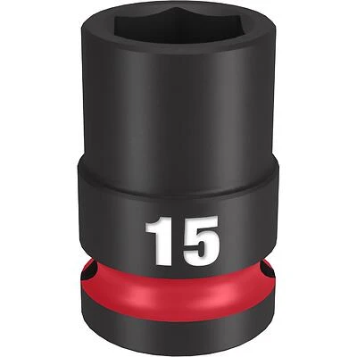 Shockwave 15 Mm X 1/2 In. Drive Metric/sae 6 Point Standard Impact Socket