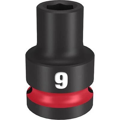 Shockwave 9 Mm X 1/2 In. Drive Metric/sae 6 Point Standard Impact Socket