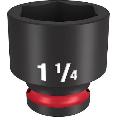 Shockwave 1-1/4 In. X 1/2 In. Drive Sae 6 Point Standard Impact Socket
