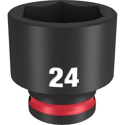 Shockwave 24 Mm X 3/8 In. Drive Metric/sae 6 Point Standard Impact Socket