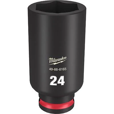Shockwave 24 Mm X 3/8 In. Drive Metric/sae 6 Point Deep Impact Socket