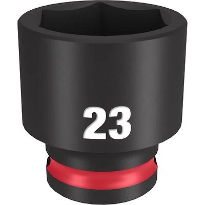 Shockwave 23 Mm X 3/8 In. Drive Metric/sae 6 Point Standard Impact Socket
