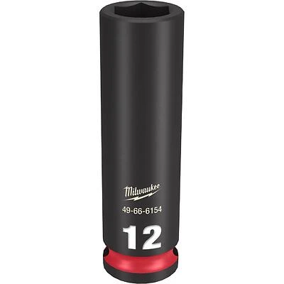 Shockwave 12mm X 3/8 In. Drive 6 Point Deep Impact Socket 1 Pk, Model 49-66-6154