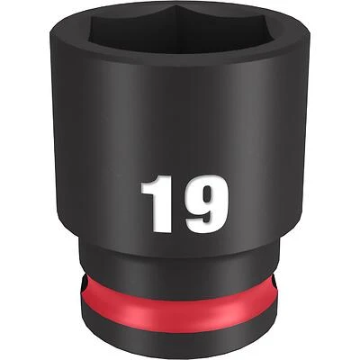 19 Mm X 3/8 In. Drive Metric 6 Point Standard Impact Socket