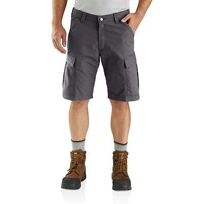 Men's Force Relaxed Fit Ripstop Cargo Work Short W40 Shadow