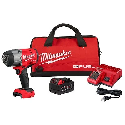 Milwaukee M18 Fuel 1/2 In. High Torque Cordless Impact Wrench Kit With Battery & Charger