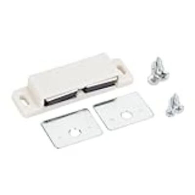 15lb Single Magnetic Catch White/zinc For Plantation Shutters And Cabinets