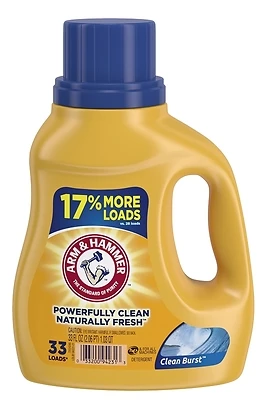 Arm & Hammer 94231 Clean Burst Liquid Laundry Detergent, 33 Fl oz