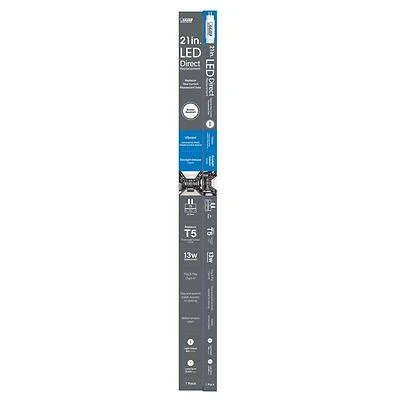 Feit T5 Bi-Pin LED Linear Lamp, Daylight Deluxe, 21 In., 13W Equivalence