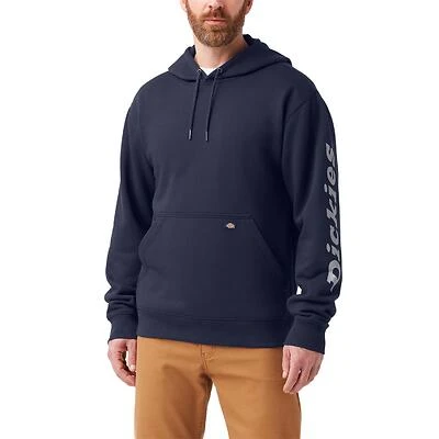 Water Repellent Logo Sleeve Hoodie Dark Navy Large