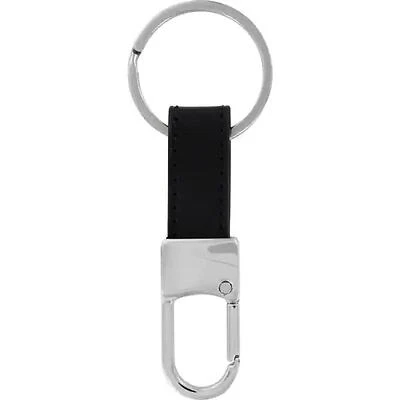 1.5 In. Diameter Metal Black/silver Split Ring Key Clip