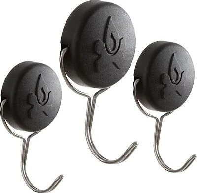Magnetic Tool Holders - 3 Pack - Silver - Mag3 Hooks For Cooking Tools